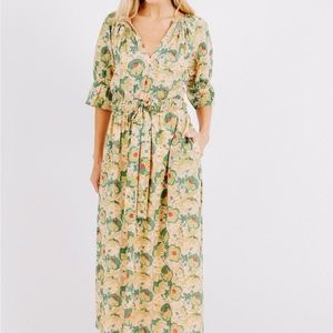 Mirth vienna drawstring waist dress in rose bloom - Size medium